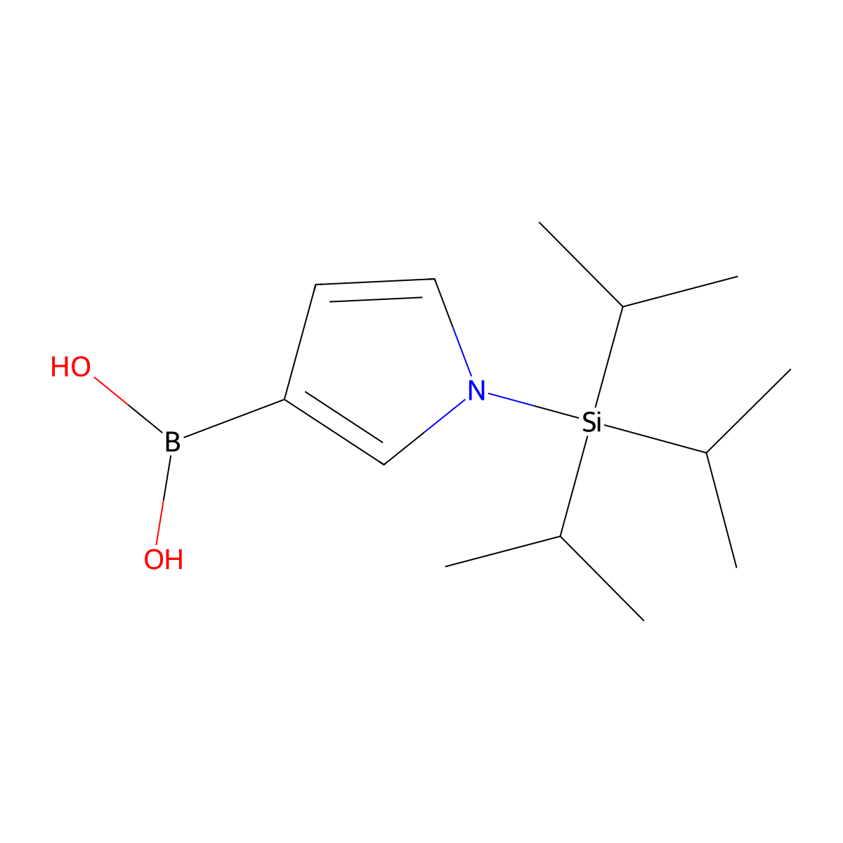 1-(Triisopropylsilyl)pyrrole-3-boronic acid molecular structure, CAS 138900-55-7