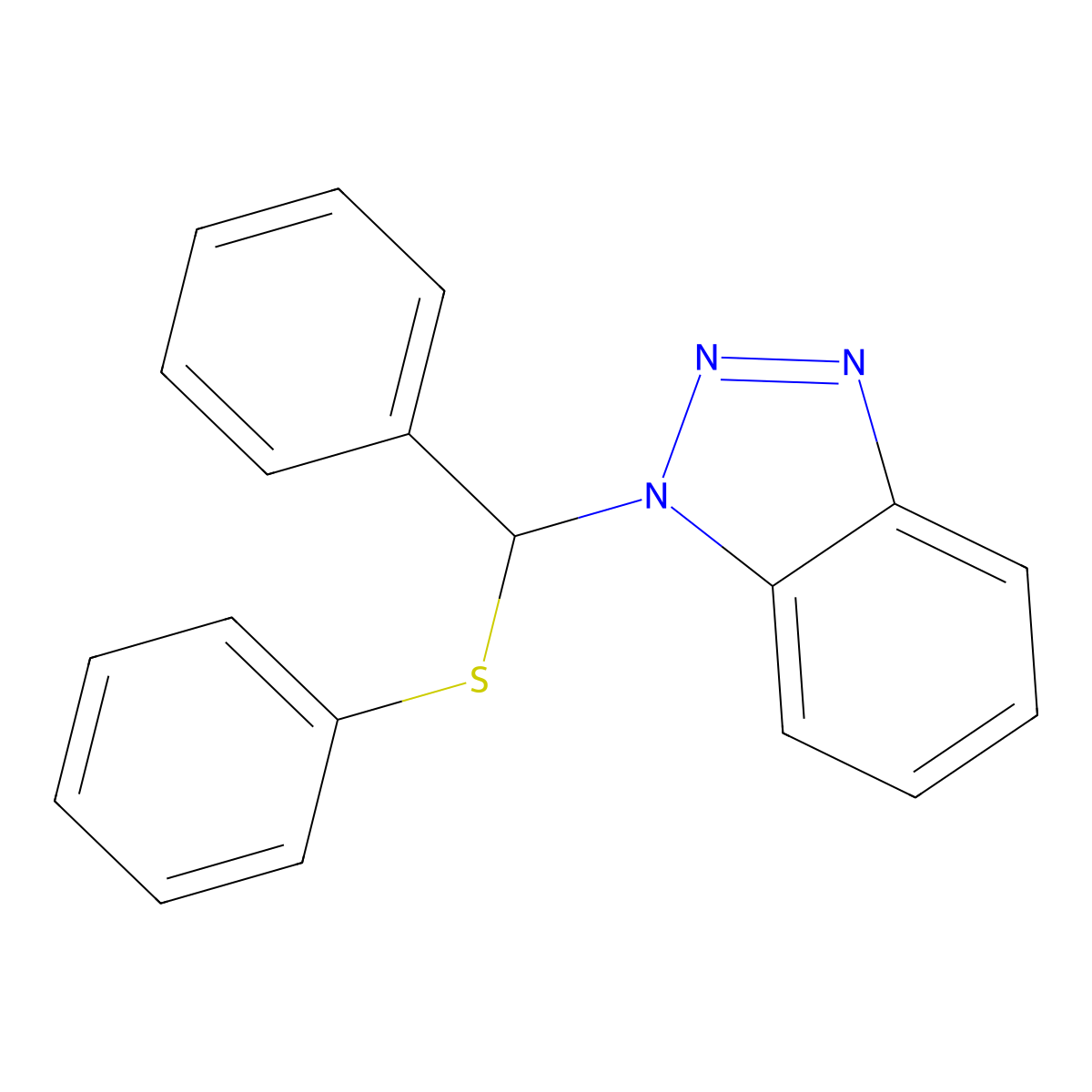 1-[Phenyl(phenylthio)methyl]-1H-benzotriazole molecular structure, CAS 138904-87-7