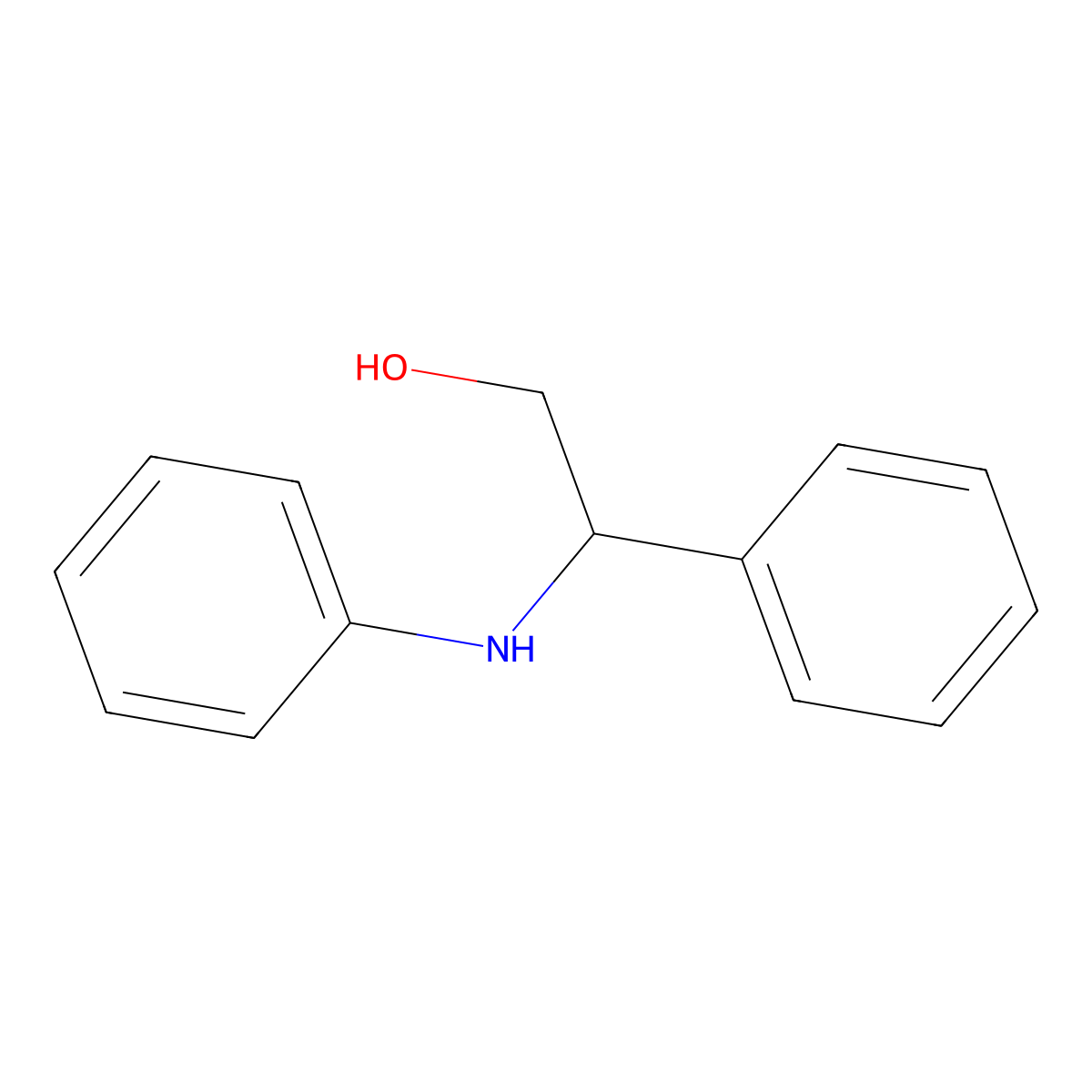 2-Phenyl-2-(phenylamino)ethan-1-ol molecular structure, CAS 13891-02-6