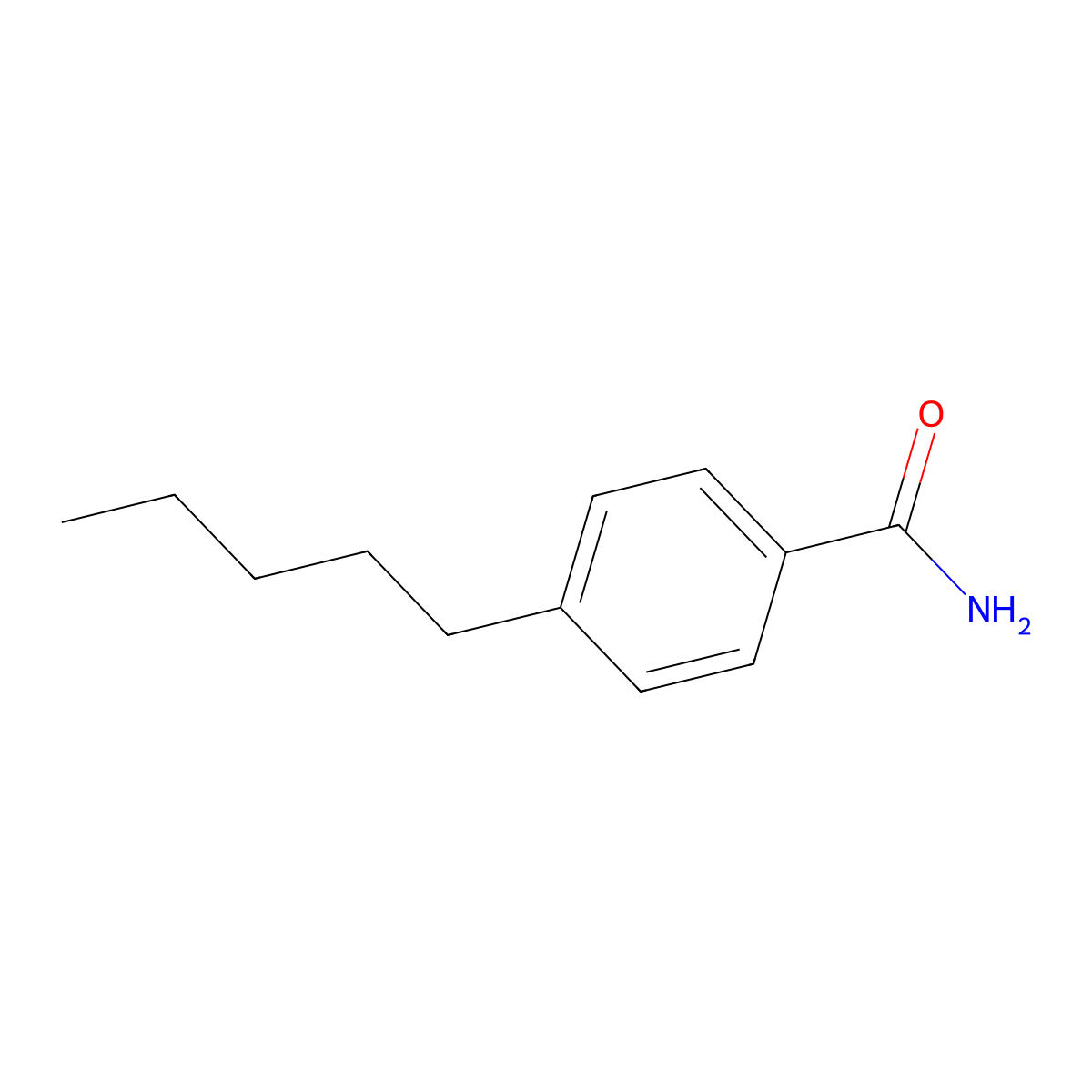 4-Pentylbenzamide molecular structure, CAS 138913-07-2