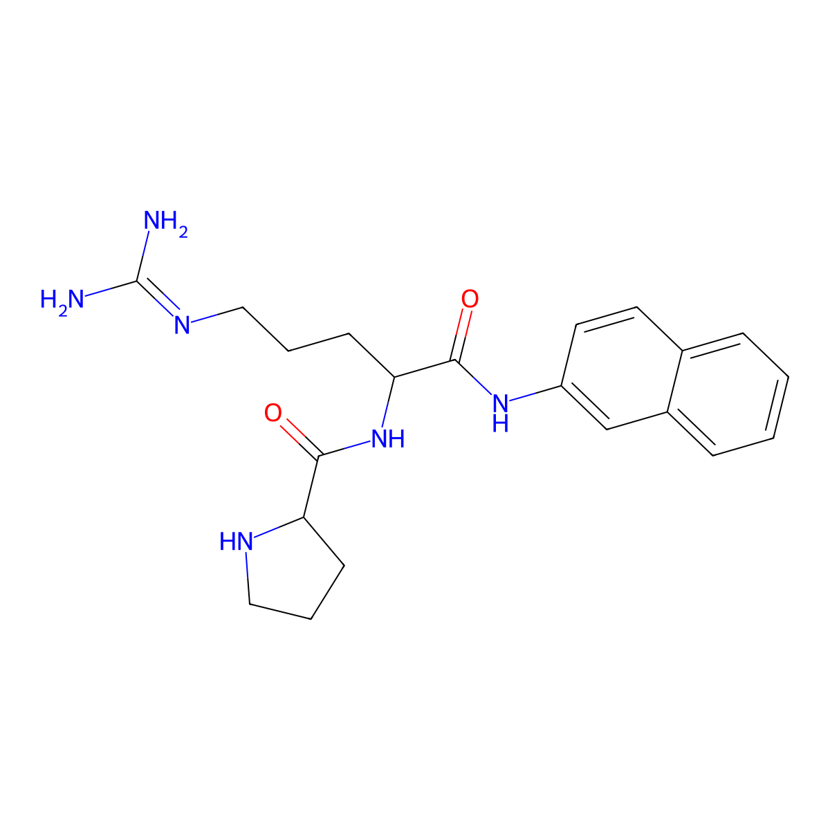 L-Prolyl-N-2-naphthalenyl-L-argininamide molecular structure, CAS 138914-35-9