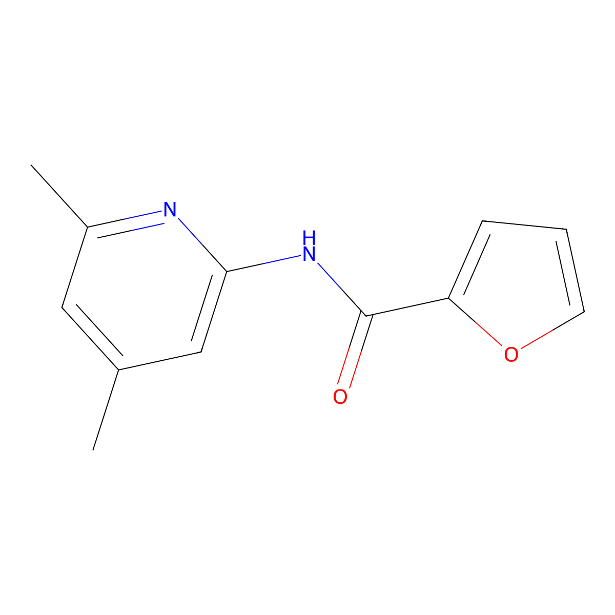 N-(4,6-dimethylpyridin-2-yl)furan-2-carboxamide molecular structure, CAS 138914-64-4