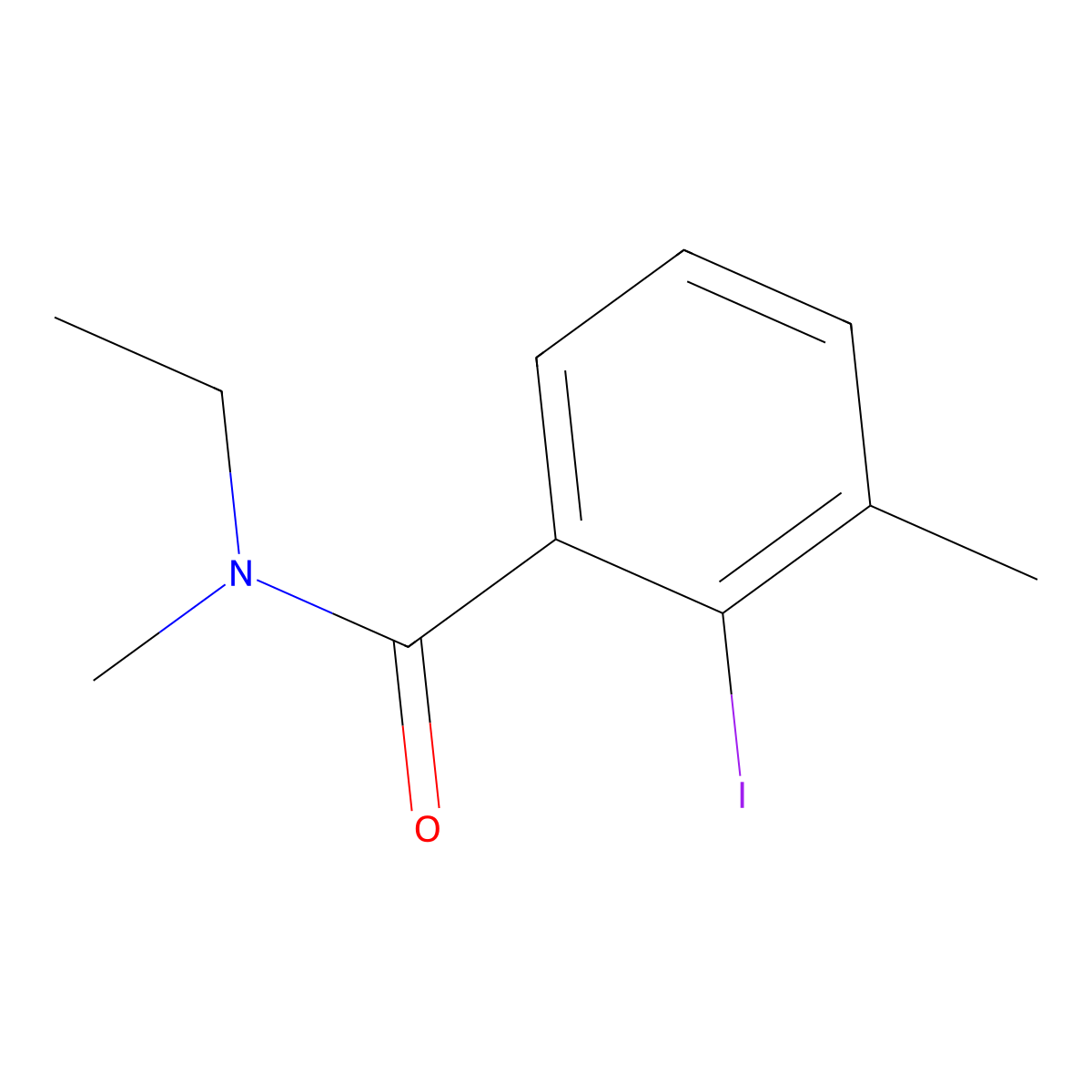 N-ethyl-2-iodo-N,3-dimethylbenzamide molecular structure, CAS 1389197-19-6