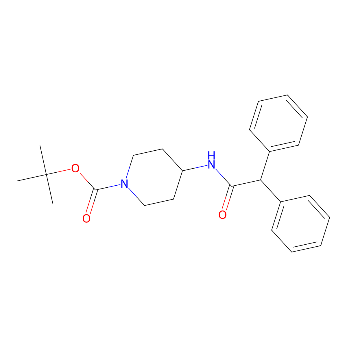Tert-butyl 4-[(2,2-diphenylacetyl)amino]piperidine-1-carboxylate molecular structure, CAS 1389238-81-6