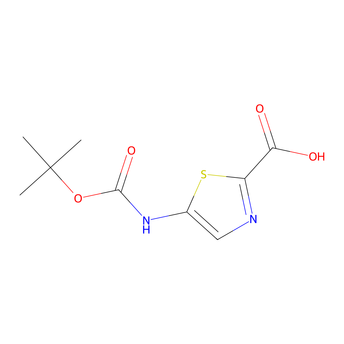 5-(Boc-amino)thiazole-2-carboxylic acid molecular structure, CAS 1389264-14-5