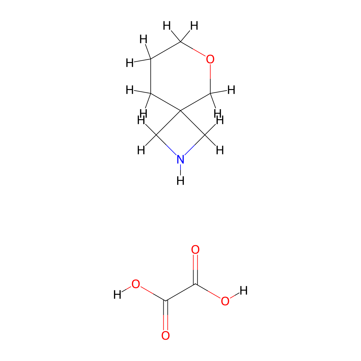 6-Oxa-2-azaspiro[3.5]nonane oxalate molecular structure, CAS 1389264-15-6