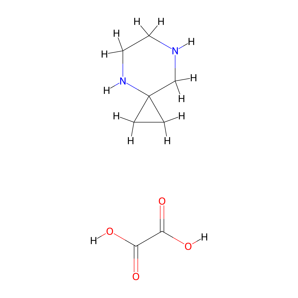 4,7-Diaza-spiro[2.5]octane oxalate molecular structure, CAS 1389264-25-8