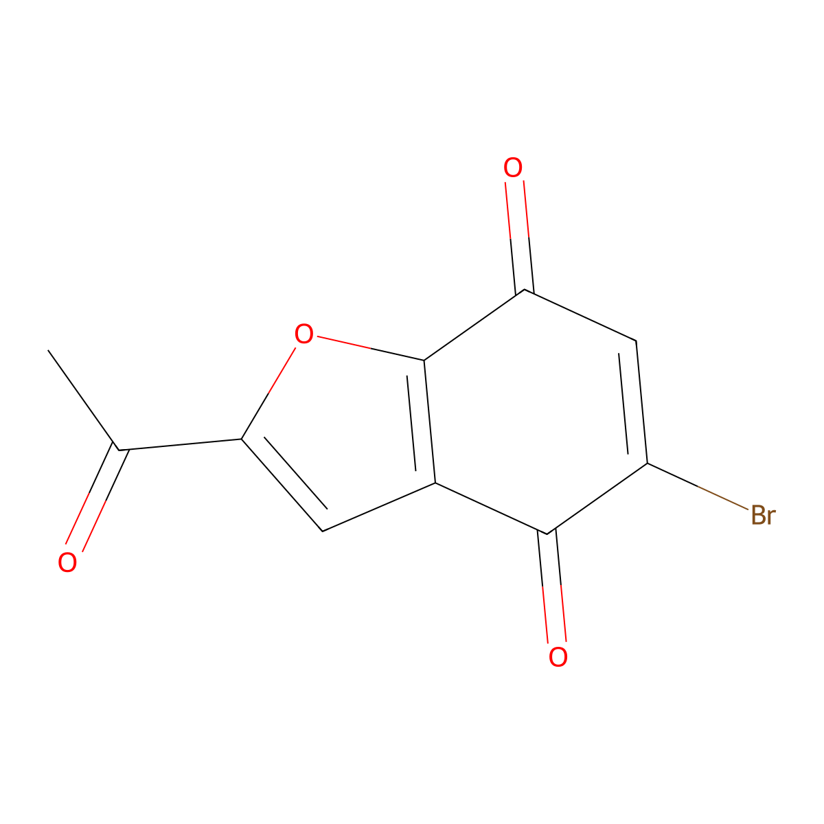 2-Acetyl-5-bromobenzofuran-4,7-dione molecular structure, CAS 1389264-29-2