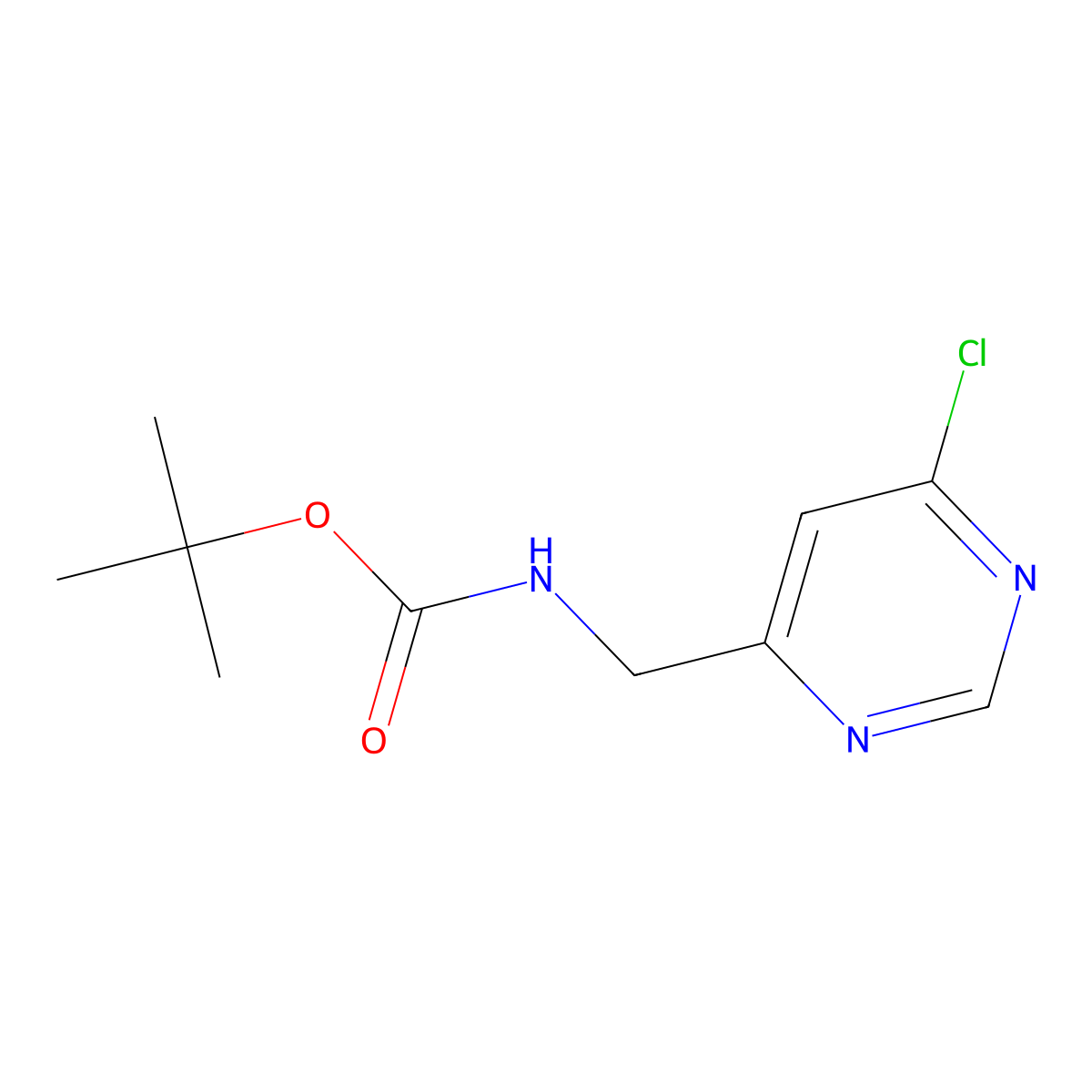 Tert-butyl N-[(6-chloropyrimidin-4-YL)methyl]carbamate molecular structure, CAS 1389264-32-7