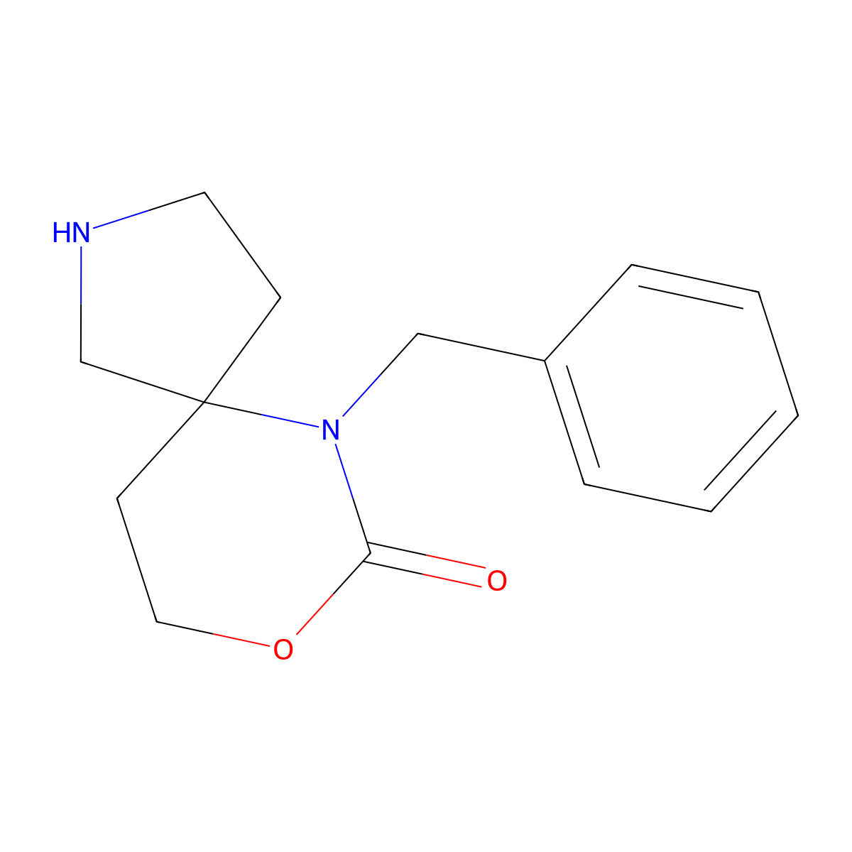 6-Benzyl-8-oxa-2,6-diazaspiro[4.5]decan-7-one molecular structure, CAS 1389264-33-8