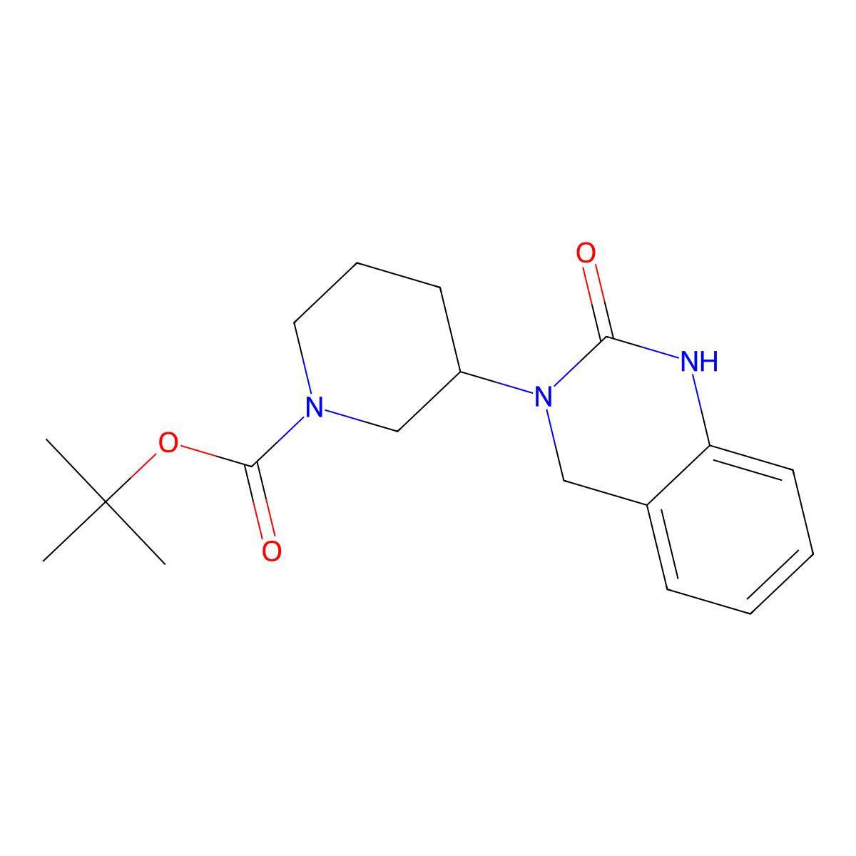 tert-Butyl (3S)-(2-oxo-1,2,3,4-tetrahydroquinazolin-3-yl)piperidine-1-carboxylate molecular structure, CAS 1389310-13-7