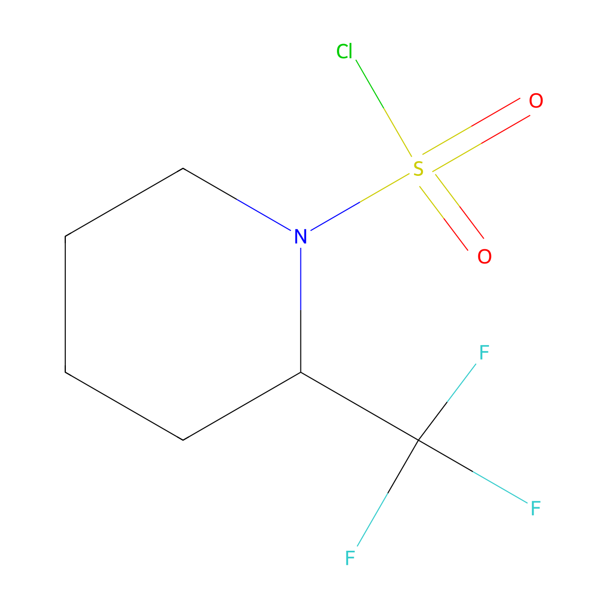 (R)-2-Trifluoromethylpiperidinesulfonyl chloride molecular structure, CAS 1389310-15-9
