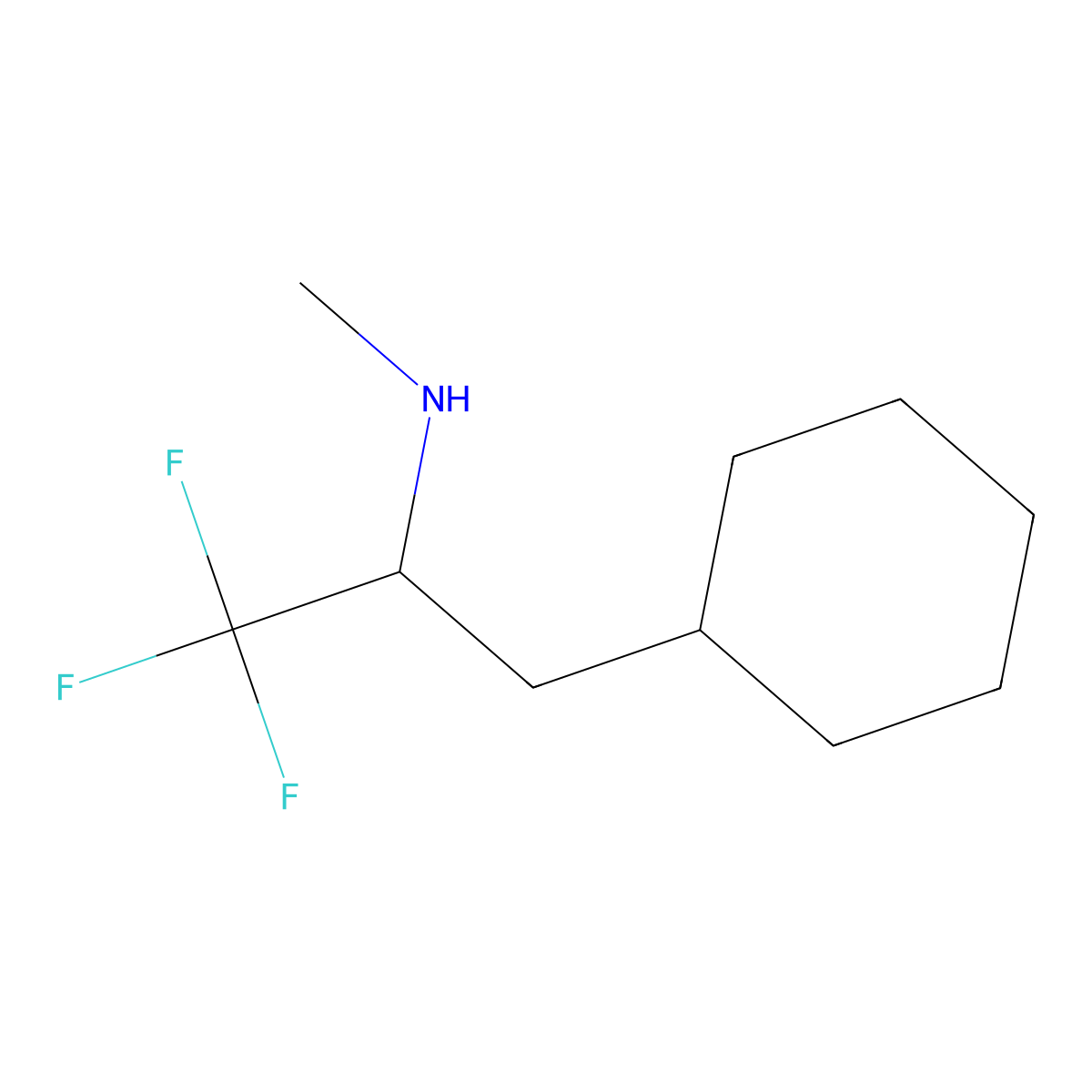 (R)-N-Methyl-3-cyclohexyl-1,1,1-trifluoropropan-2-amine molecular structure, CAS 1389310-21-7
