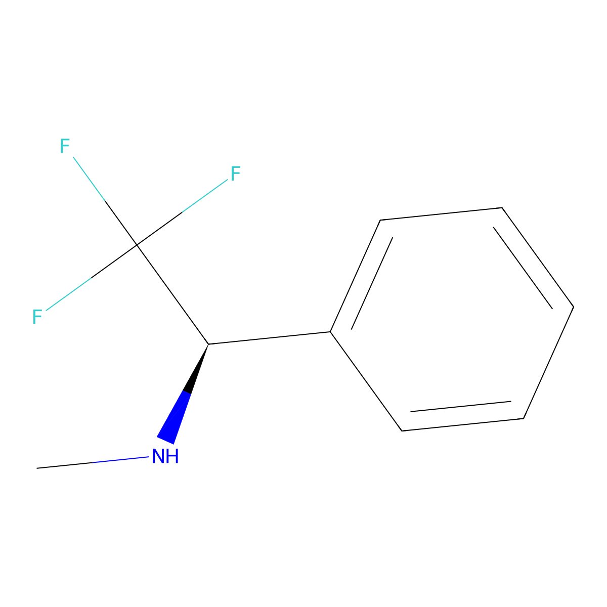 (R)-N-Methyl-2,2,2-trifluoro-1-phenylethylamine molecular structure, CAS 1389310-24-0