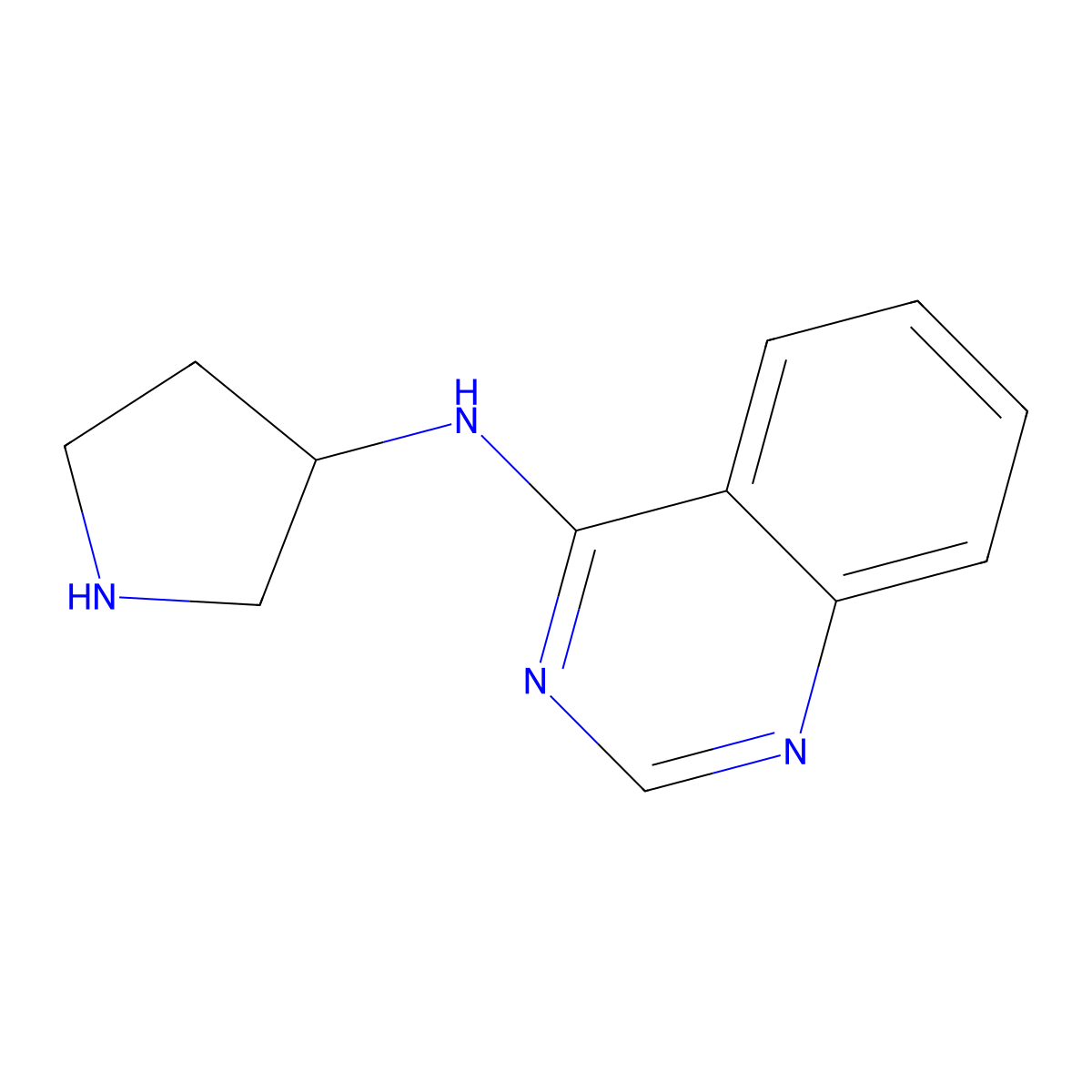N-[(3S)-Pyrrolidin-3-yl]quinazolin-4-amine molecular structure, CAS 1389310-32-0