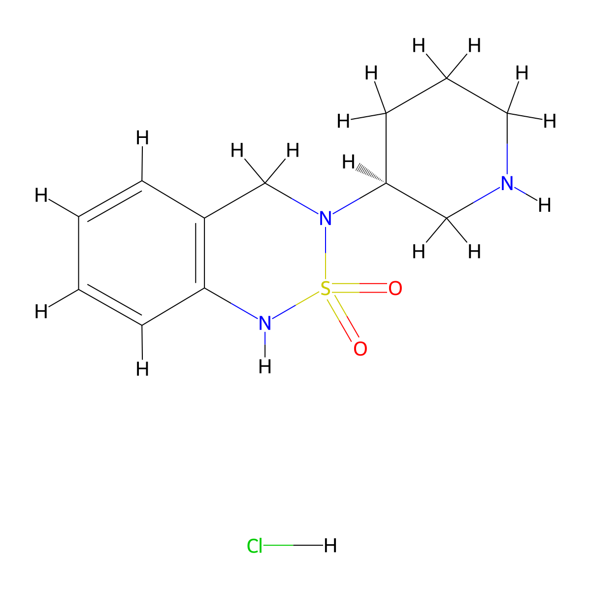 (S)-3-Piperidin-3-yl-3,4-dihydro-1H-benzo[1,2,6]thiadiazine 2,2-dioxide hydrochloride molecular structure, CAS 1389310-34-2