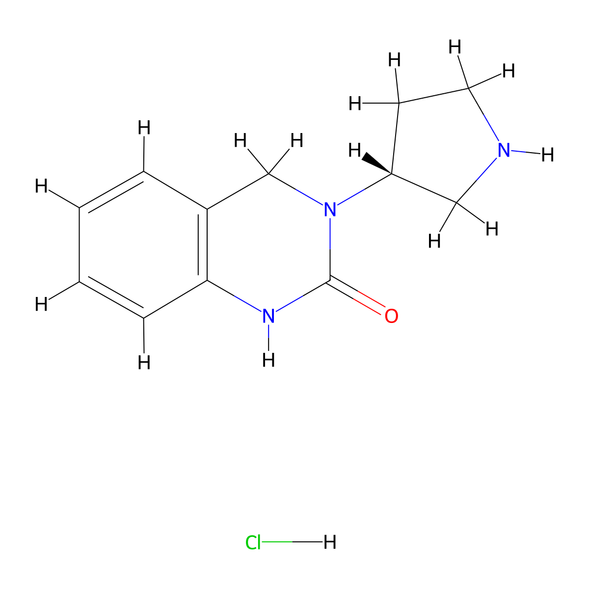 3-[(3R)-Pyrrolidin-3-yl]-1,2,3,4-tetrahydroquinazolin-2-one hydrochloride molecular structure, CAS 1389310-41-1