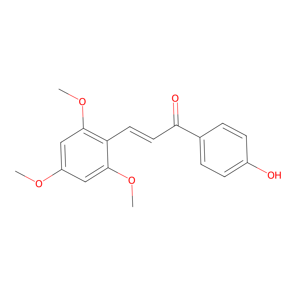 2,4,6-Trimethoxy-4'-hydroxychalcone molecular structure, CAS 1389310-69-3