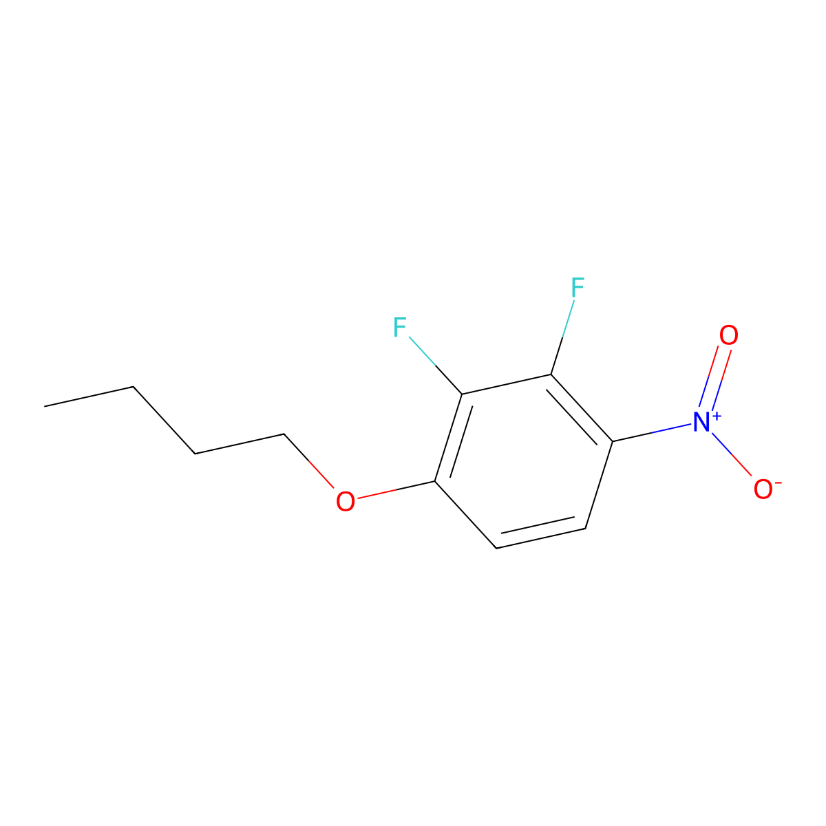 1-Butoxy-2,3-difluoro-4-nitrobenzene molecular structure, CAS 1389314-69-5