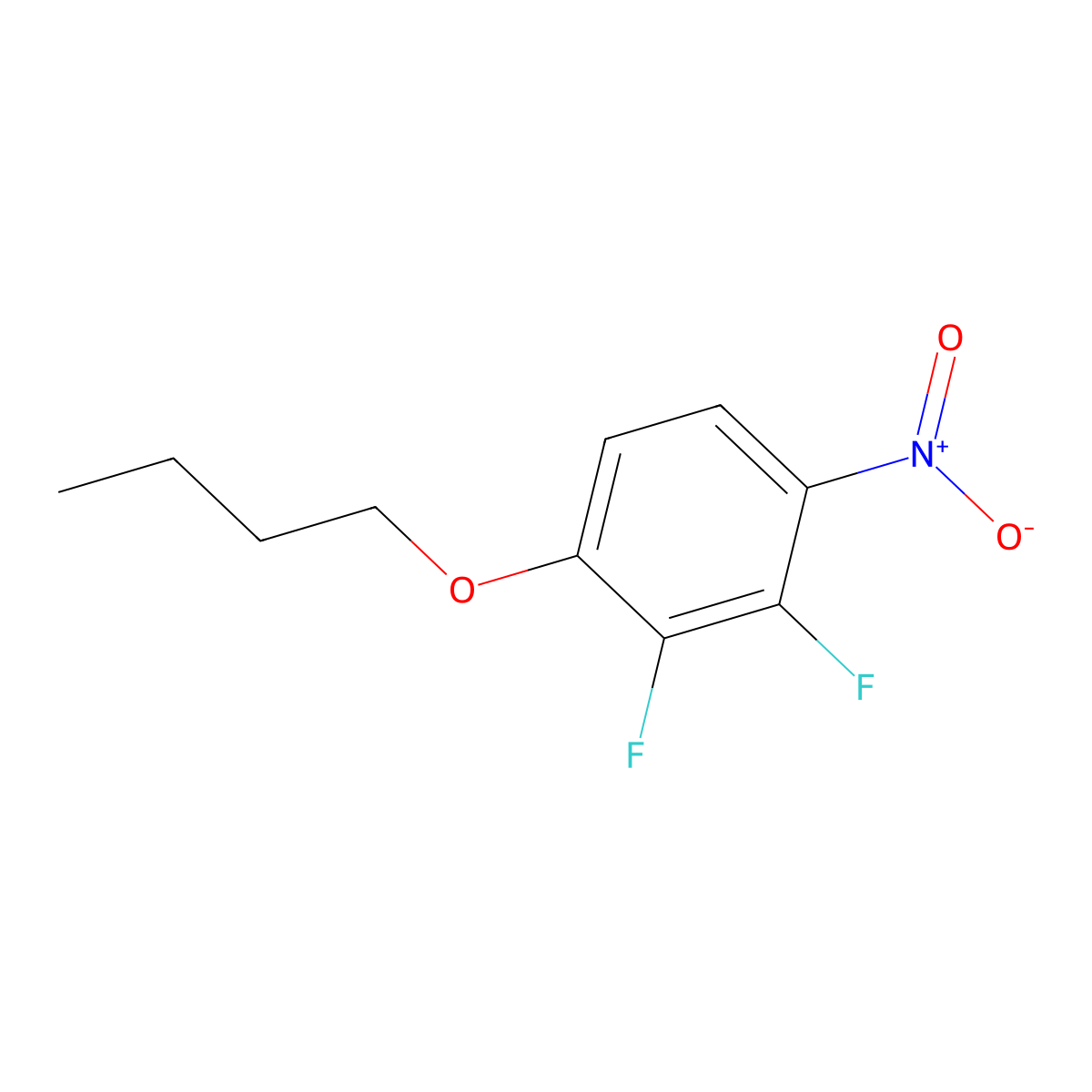 1-Butoxy-2,3-difluoro-4-nitrobenzene molecular structure, CAS 1389314-69-5