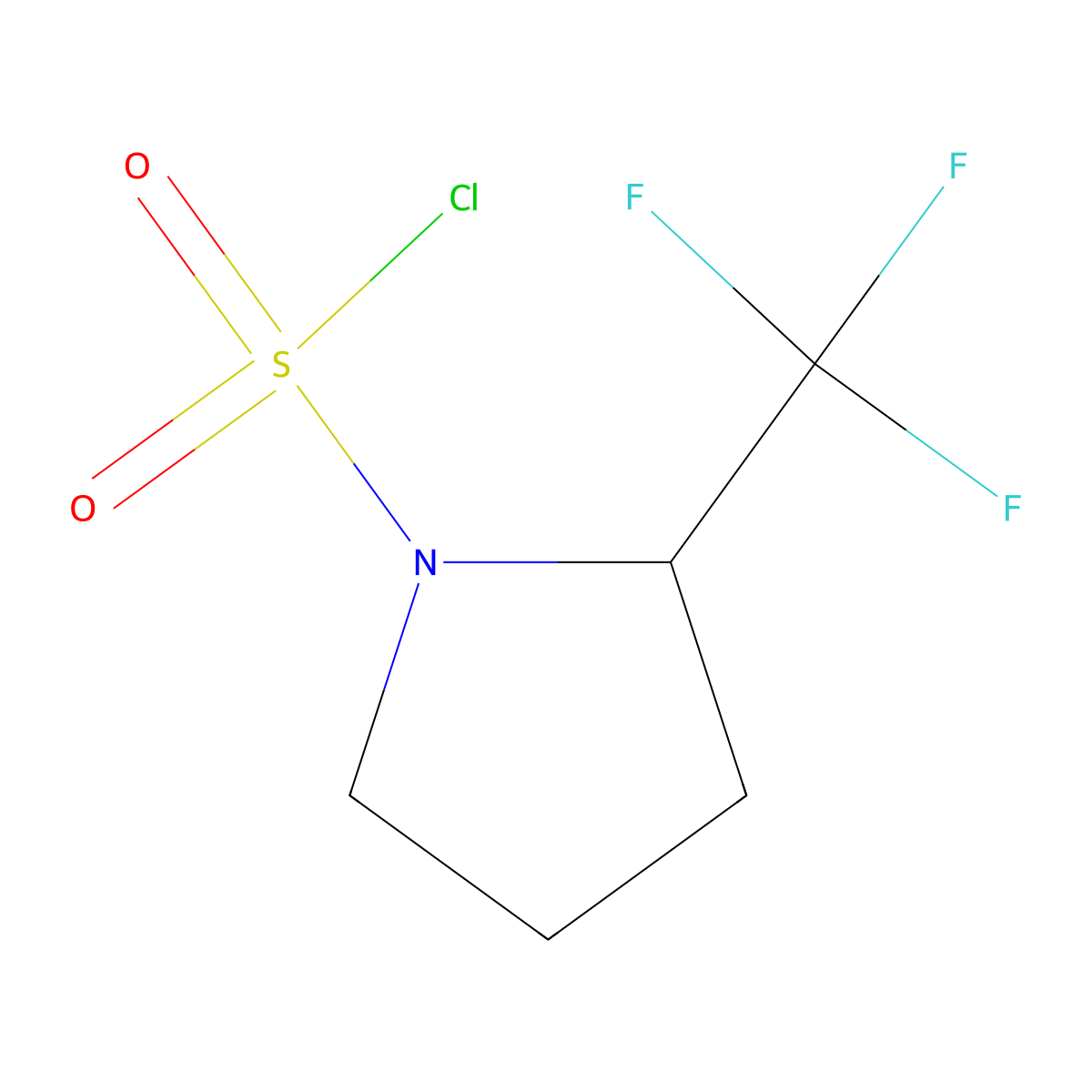 2-Trifluoromethylpyrrolidine-1-sulfonyl chloride molecular structure, CAS 1389314-96-8
