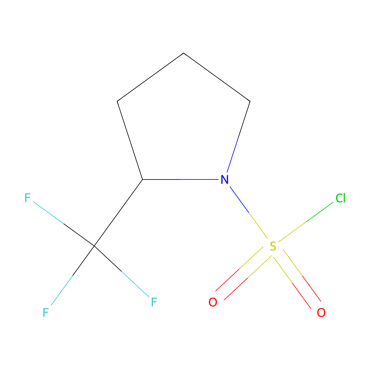 2-Trifluoromethylpyrrolidine-1-sulfonyl chloride molecular structure, CAS 1389314-96-8