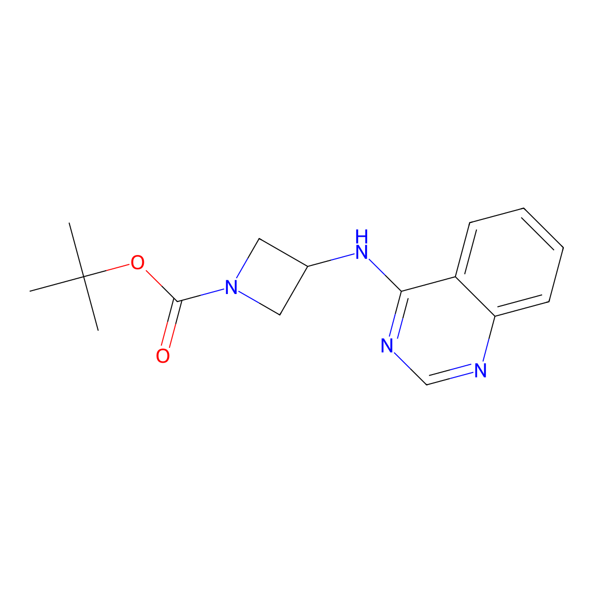 tert-Butyl 3-(quinazolin-4-ylamino)azetidine-1-carboxylate molecular structure, CAS 1389315-00-7
