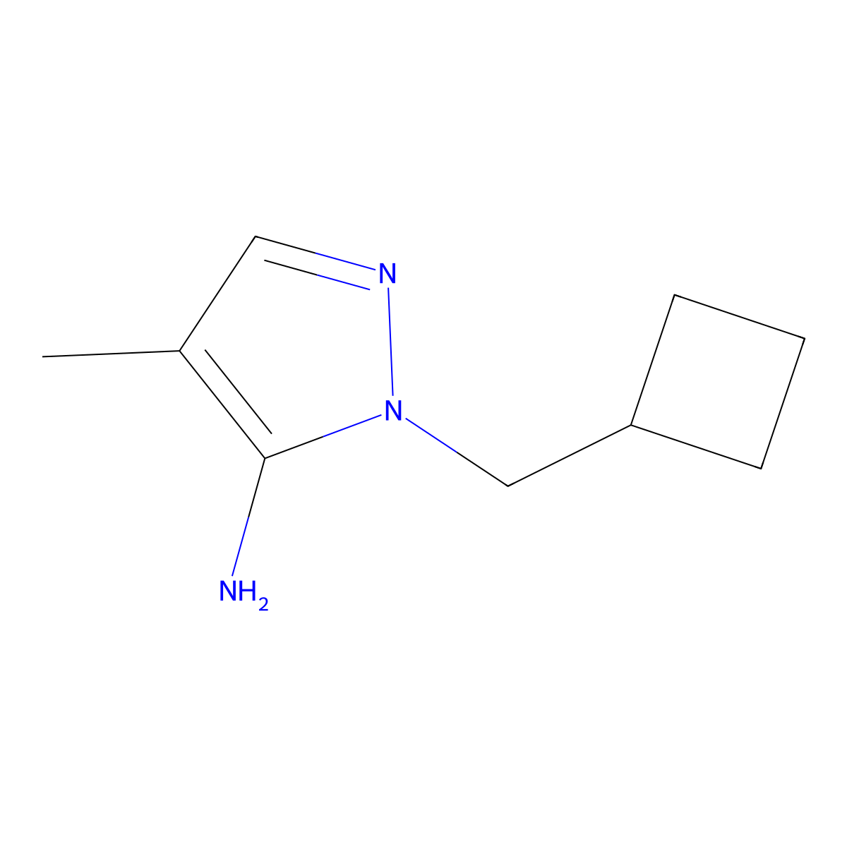 1-(Cyclobutylmethyl)-4-methyl-1H-pyrazol-5-amine molecular structure, CAS 1389315-12-1