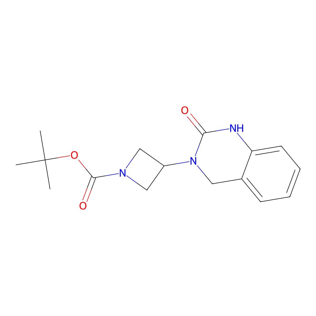 tert-Butyl 3-(2-oxo-1,2,3,4-tetrahydroquinazolin-3-yl)azetidine-1-carboxylate molecular structure, CAS 1389315-14-3
