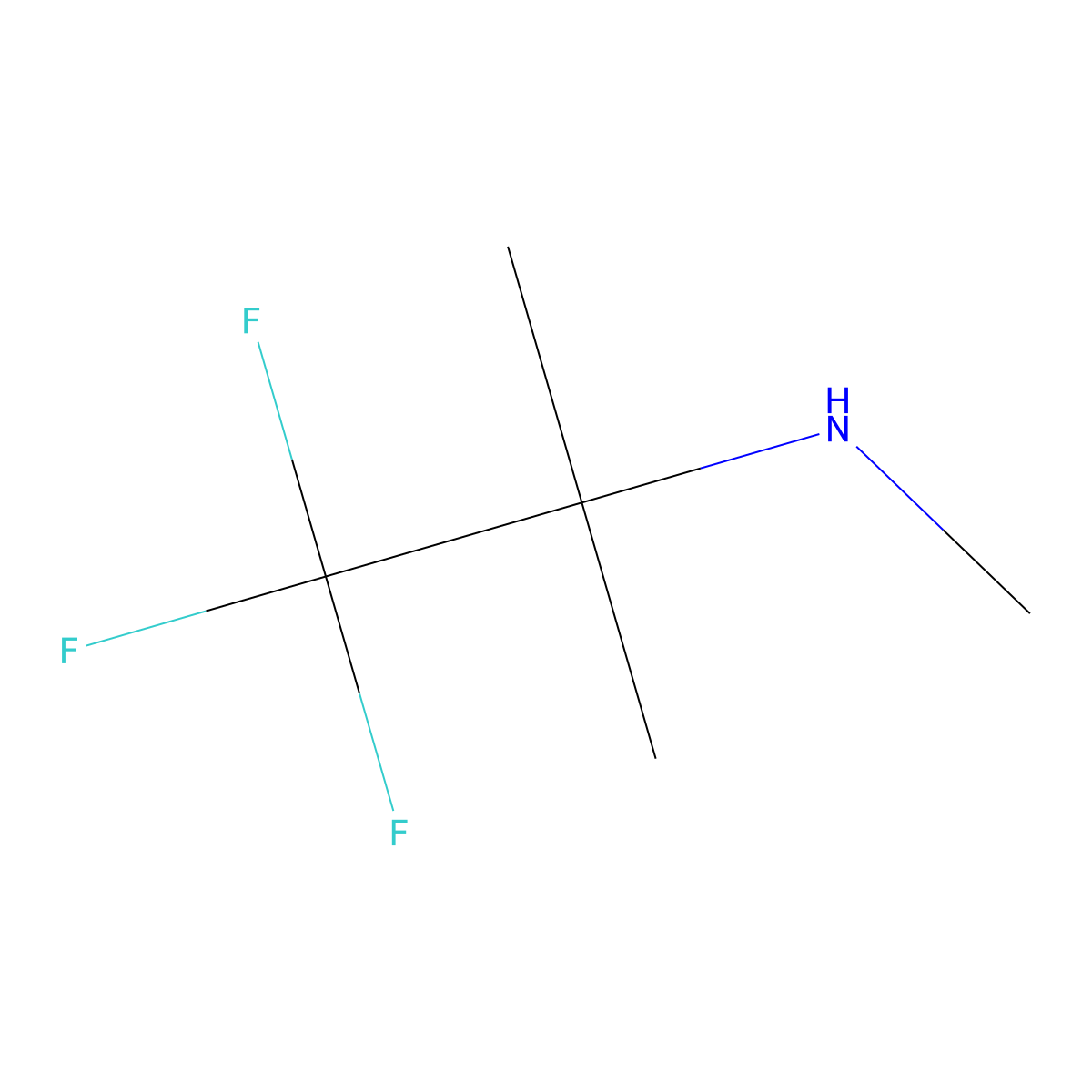 N-Methyl-2,2,2-trifluoro-1,1-dimethyl-ethylamine molecular structure, CAS 1389315-18-7