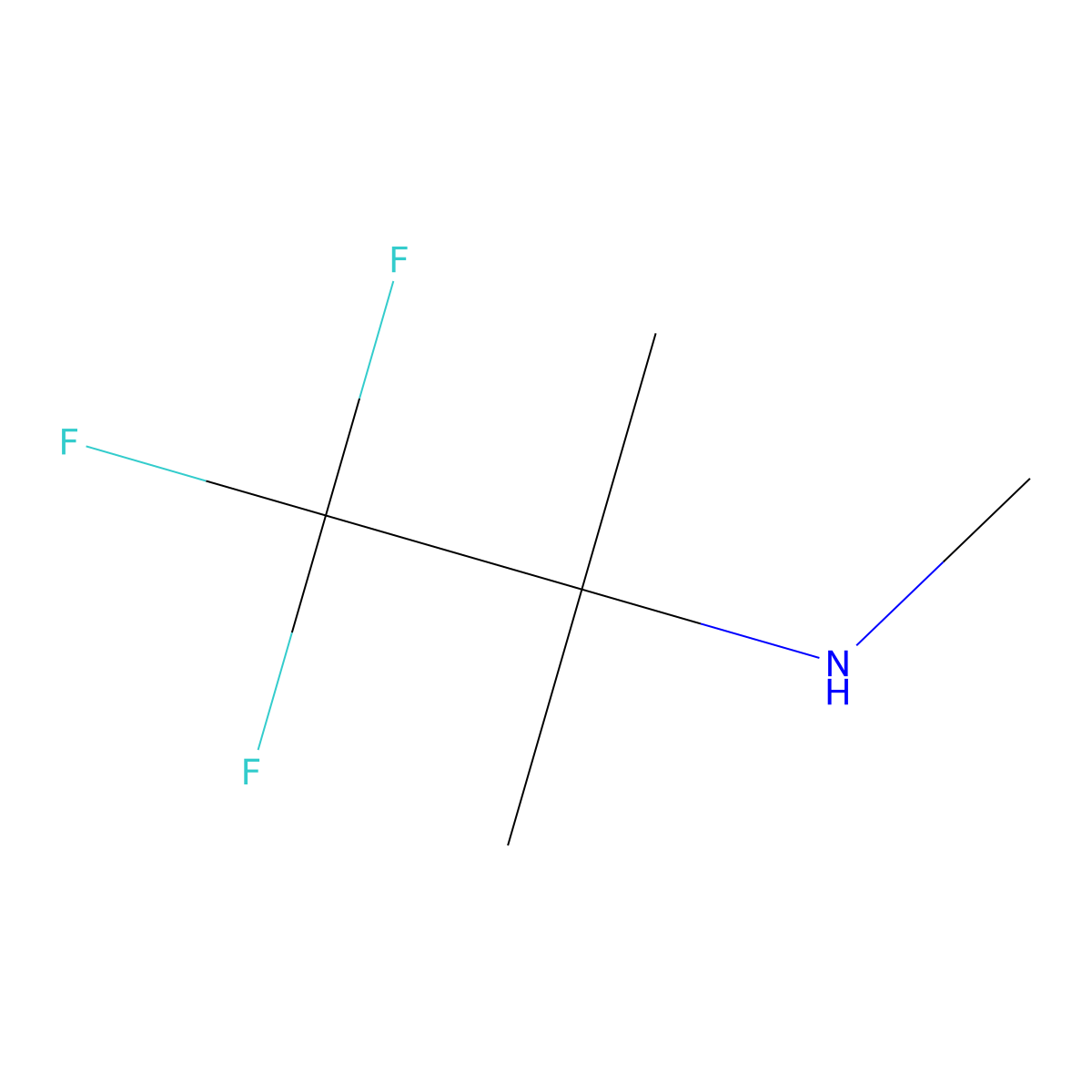 N-Methyl-2,2,2-trifluoro-1,1-dimethyl-ethylamine molecular structure, CAS 1389315-18-7
