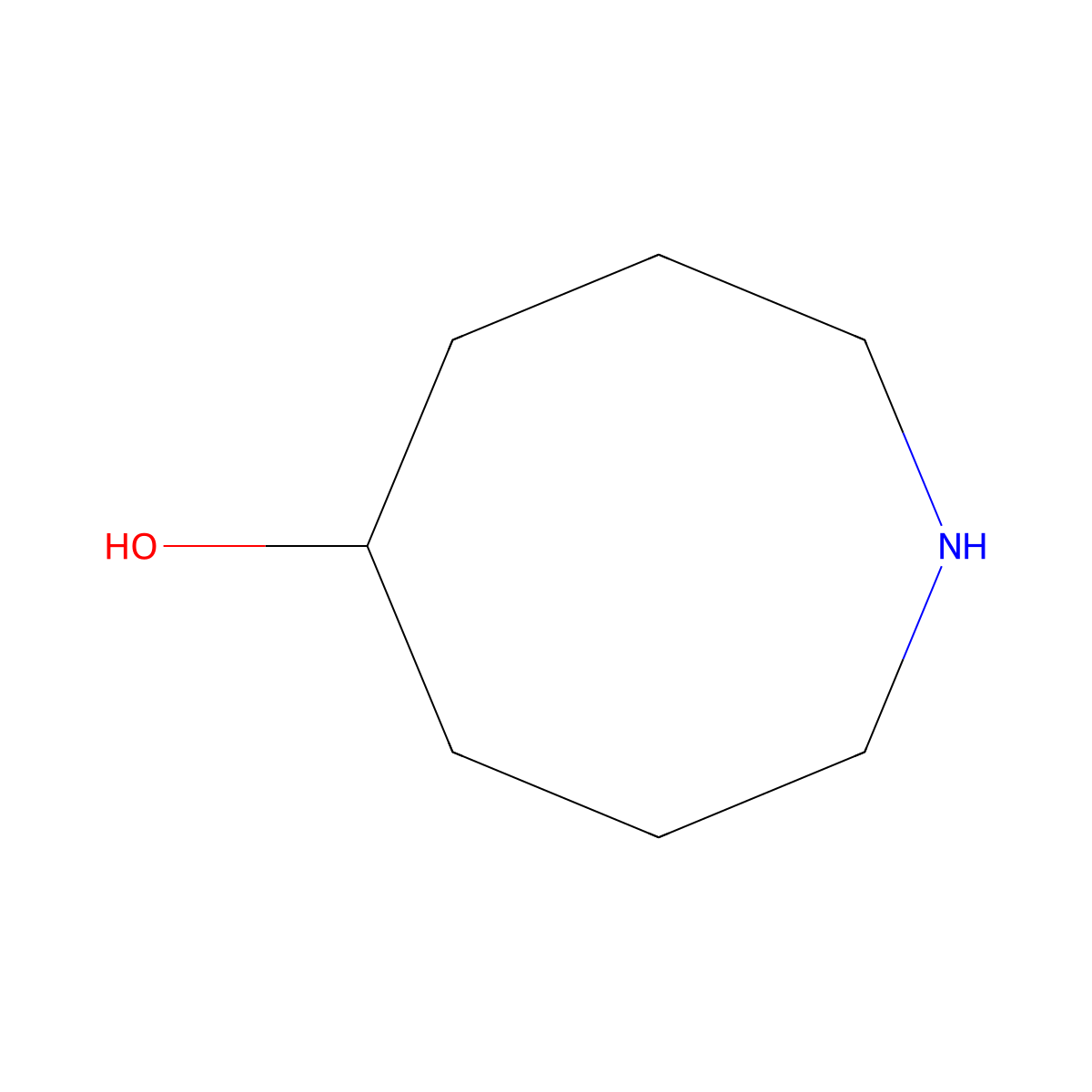 Azocan-5-ol molecular structure, CAS 1389338-37-7