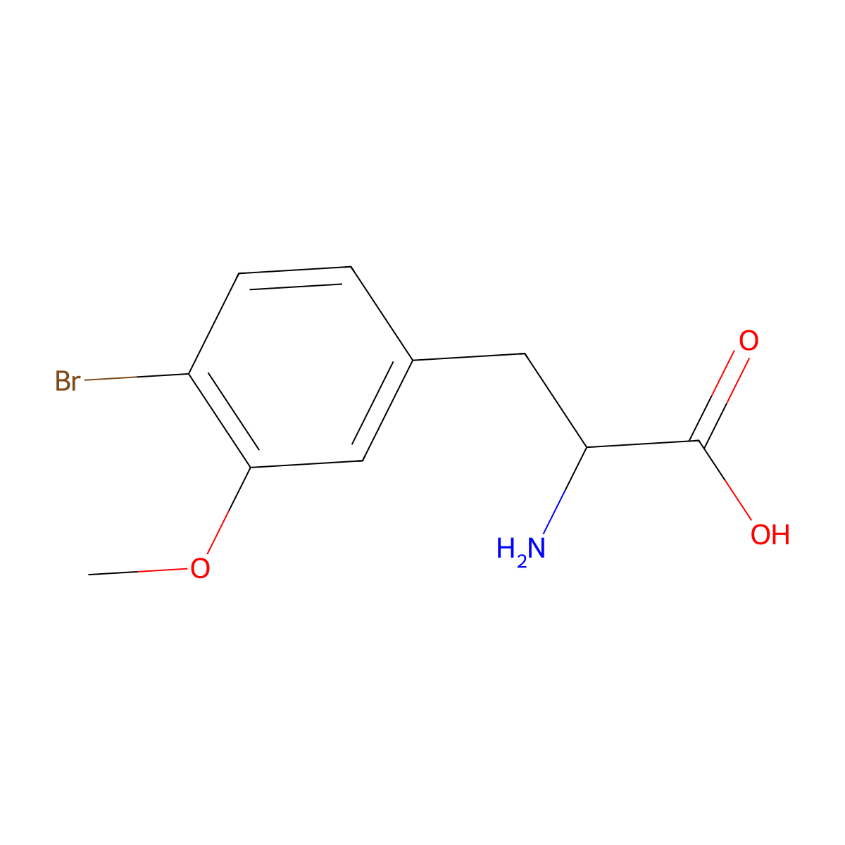 4-Bromo-3-methoxy-L-phenylalanine molecular structure, CAS 1389340-97-9
