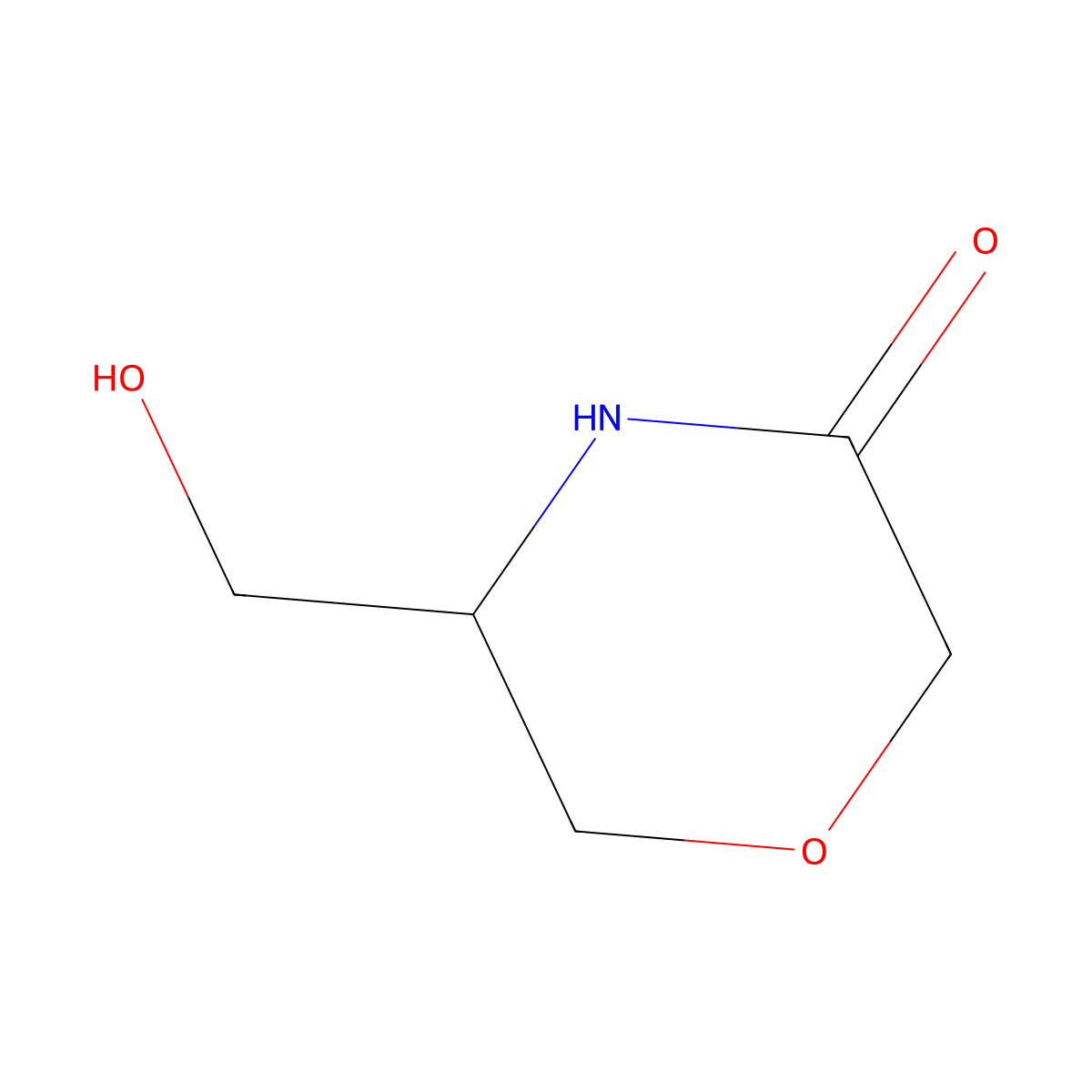 (R)-5-(Hydroxymethyl)morpholin-3-one molecular structure, CAS 1389350-66-6