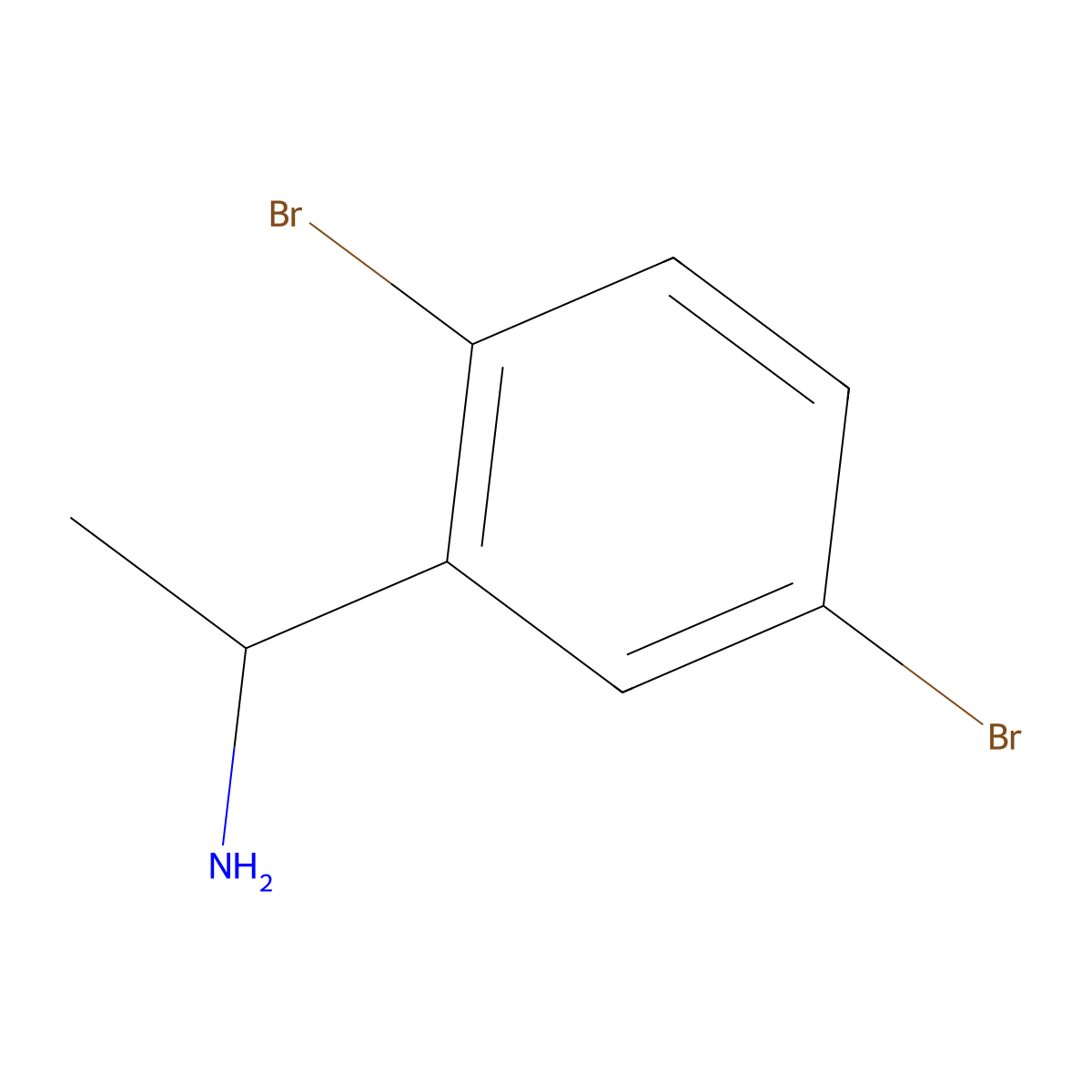 (1r)-1-(2,5-Dibromophenyl)ethan-1-amine molecular structure, CAS 1389352-53-7