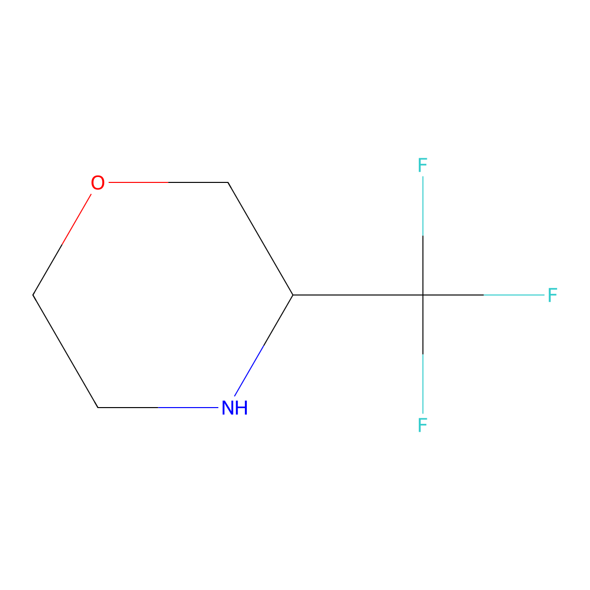 (3S)-3-(Trifluoromethyl)morpholine molecular structure, CAS 1389360-68-2