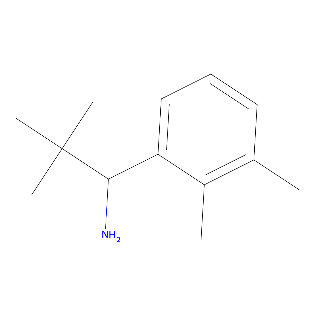 (S)-1-(2,3-Dimethylphenyl)-2,2-dimethylpropan-1-amine molecular structure, CAS 1389366-08-8