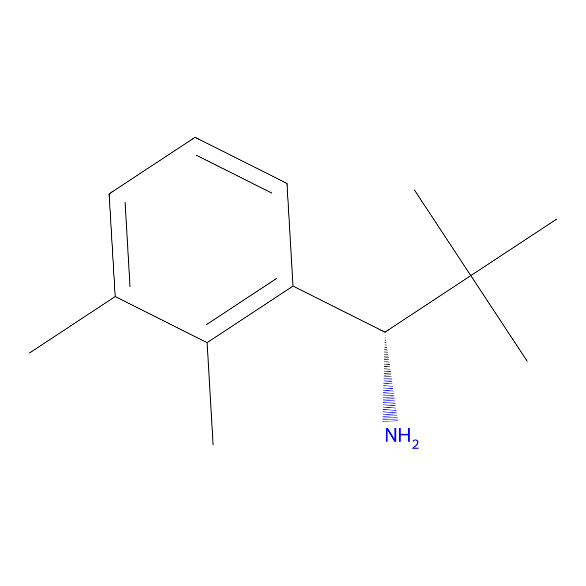 (S)-1-(2,3-Dimethylphenyl)-2,2-dimethylpropan-1-amine molecular structure, CAS 1389366-08-8