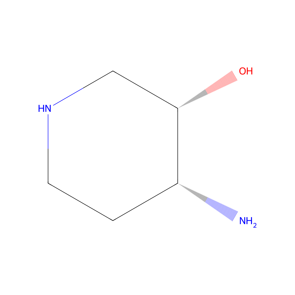 (3S,4R)-4-aminopiperidin-3-ol molecular structure, CAS 1389393-11-6