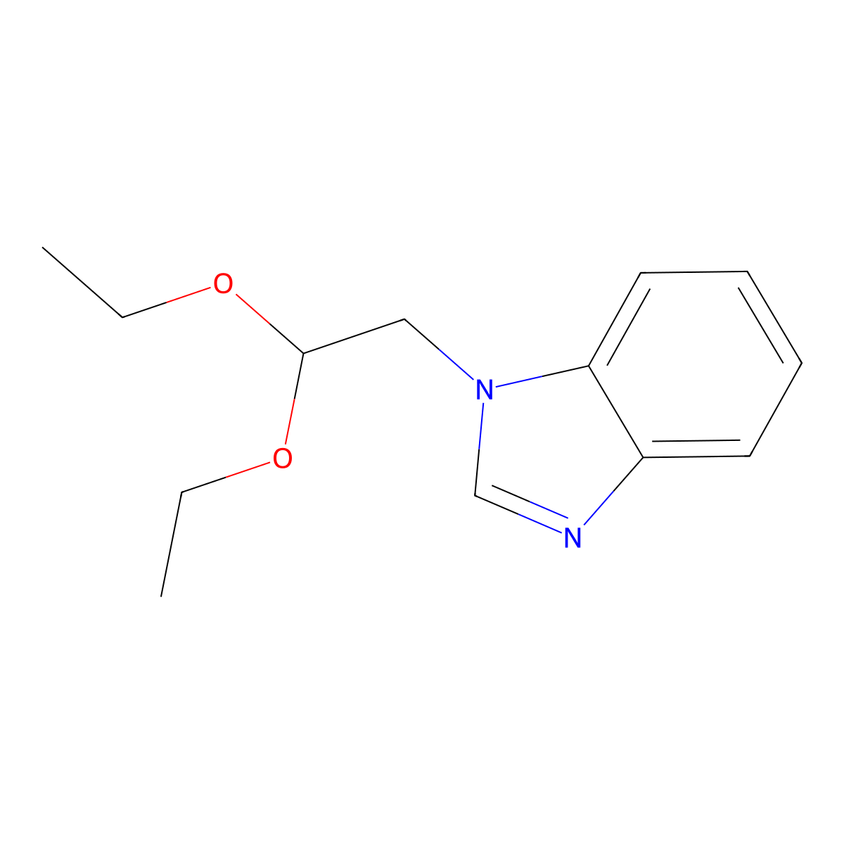 1H-Benzimidazole, 1-(2,2-diethoxyethyl)- molecular structure, CAS 138942-44-6