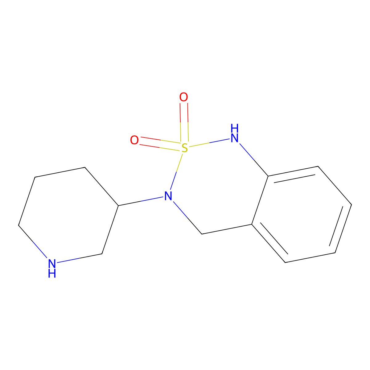 (S)-3-(Piperidin-3-yl)-3,4-dihydro-1H-benzo[c][1,2,6]thiadiazine 2,2-dioxide molecular structure, CAS 1389441-95-5