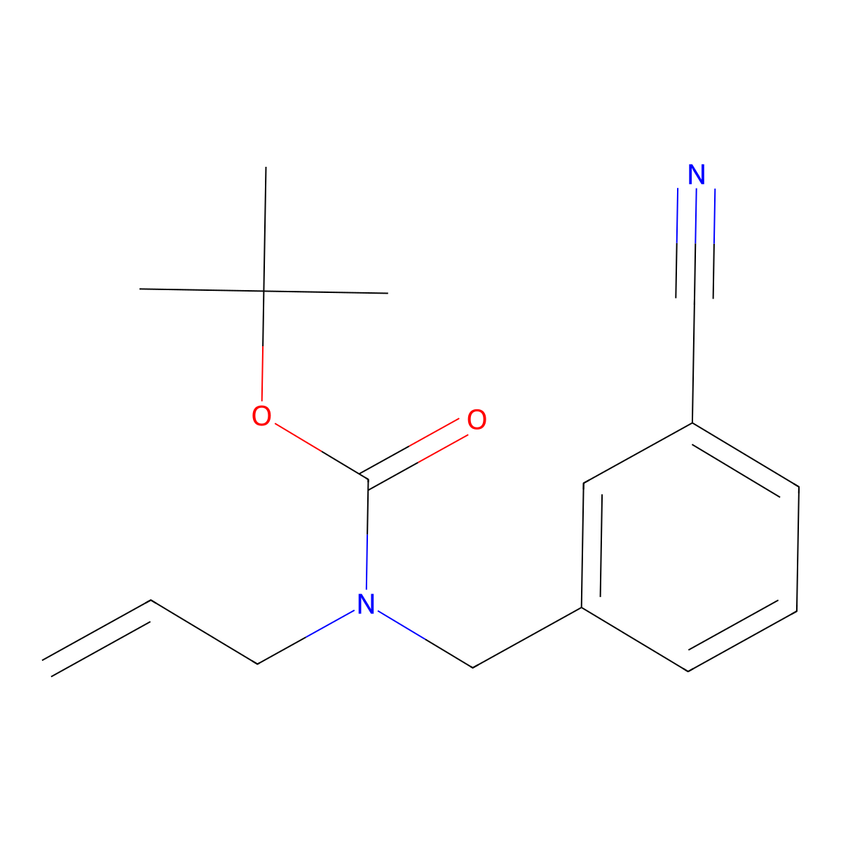 tert-butyl N-[(3-cyanophenyl)methyl]-N-(prop-2-en-1-yl)carbamate molecular structure, CAS 1389464-18-9