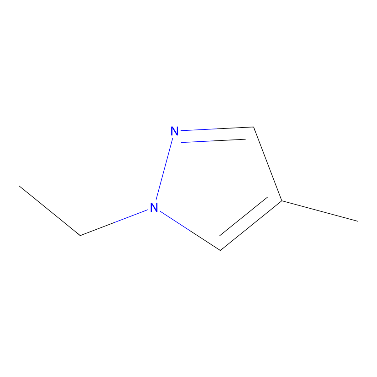 1-ethyl-4-methyl-1H-pyrazole molecular structure, CAS 138948-41-1