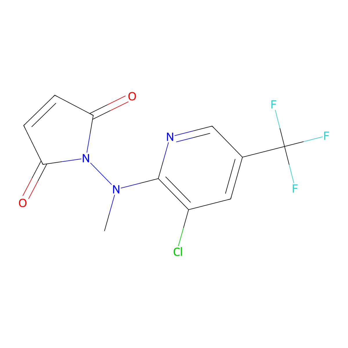 1-[[3-chloro-5-(trifluoromethyl)-2-pyridinyl](methyl)amino]-1H-pyrrole-2,5-dione molecular structure, CAS 138949-16-3