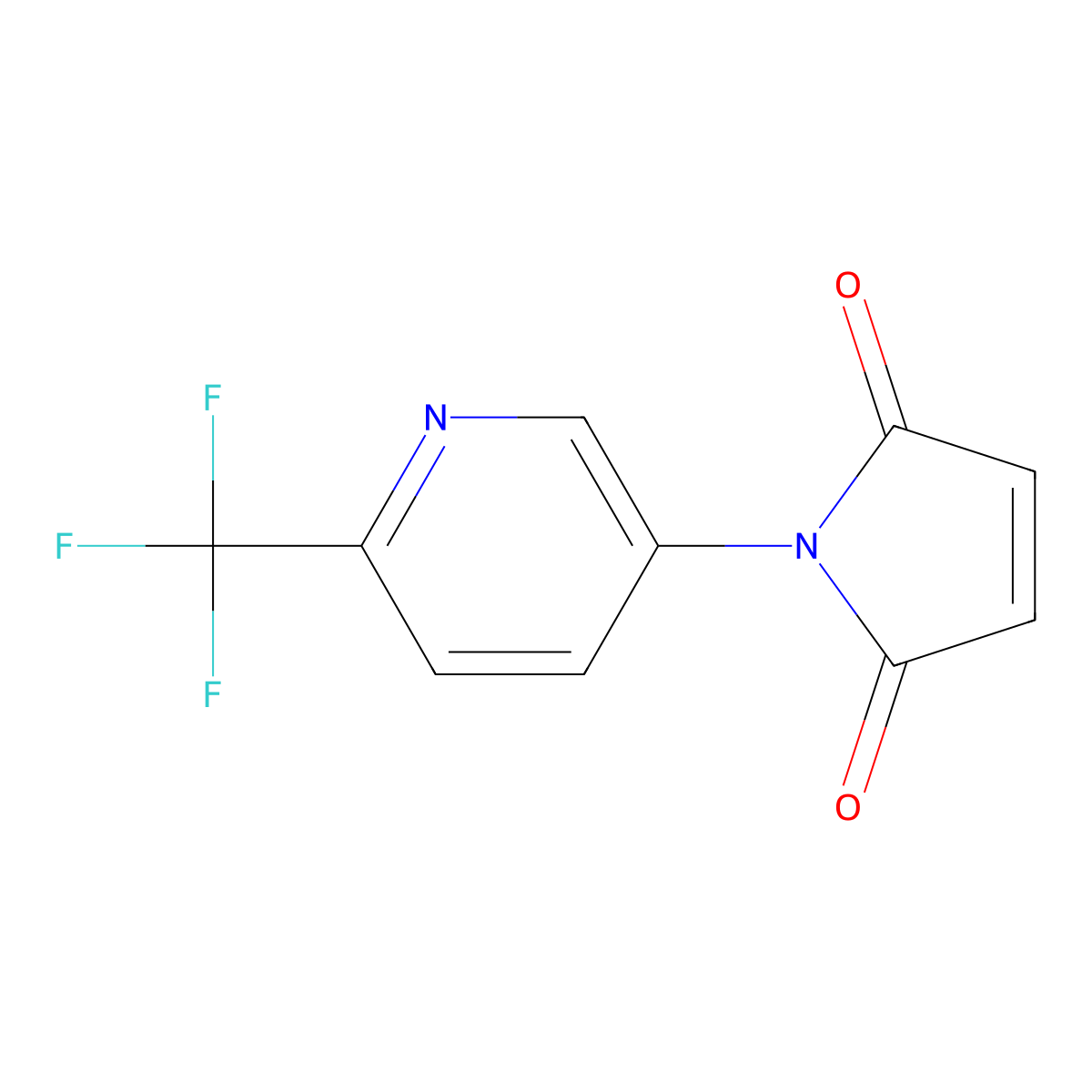 1-(6-(trifluoromethyl)pyridin-3-yl)-1H-pyrrole-2,5-dione molecular structure, CAS 138949-38-9