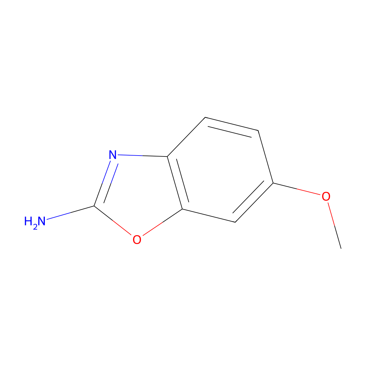 6-Methoxy-1,3-benzoxazol-2-amine molecular structure, CAS 13895-08-4