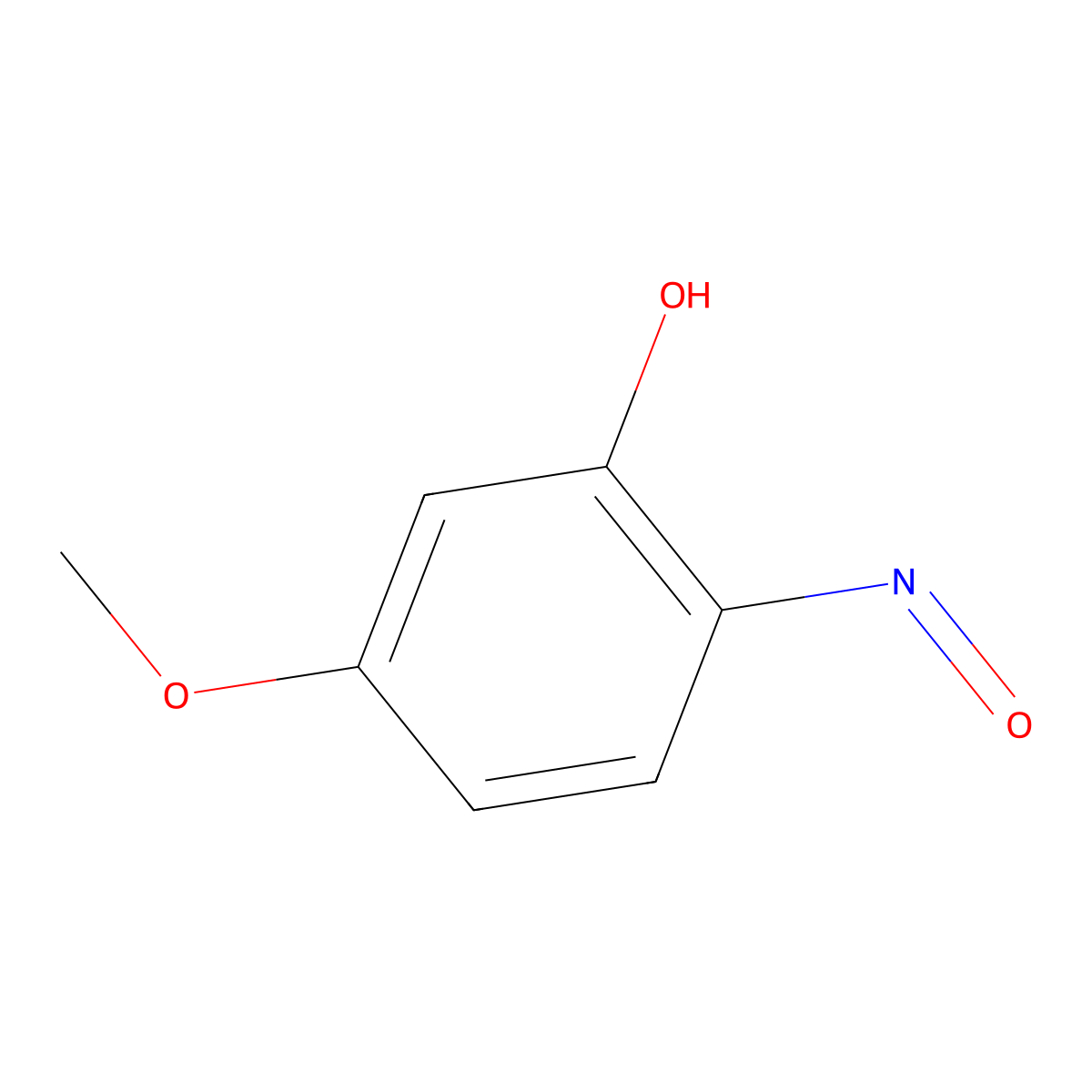 5-Methoxy-2-nitrosophenol molecular structure, CAS 13895-38-0