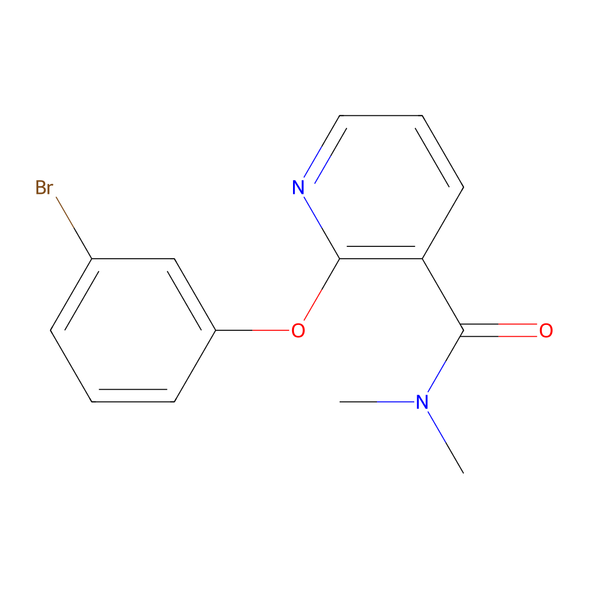 2-(3-Bromophenoxy)-N,N-dimethyl-3-pyridinecarboxamide molecular structure, CAS 1389556-28-8
