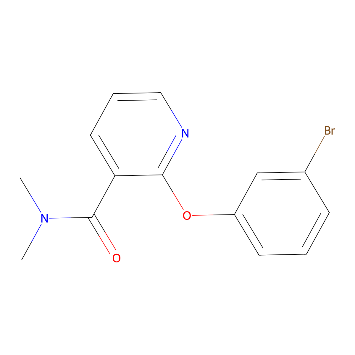 2-(3-Bromophenoxy)-N,N-dimethyl-3-pyridinecarboxamide molecular structure, CAS 1389556-28-8