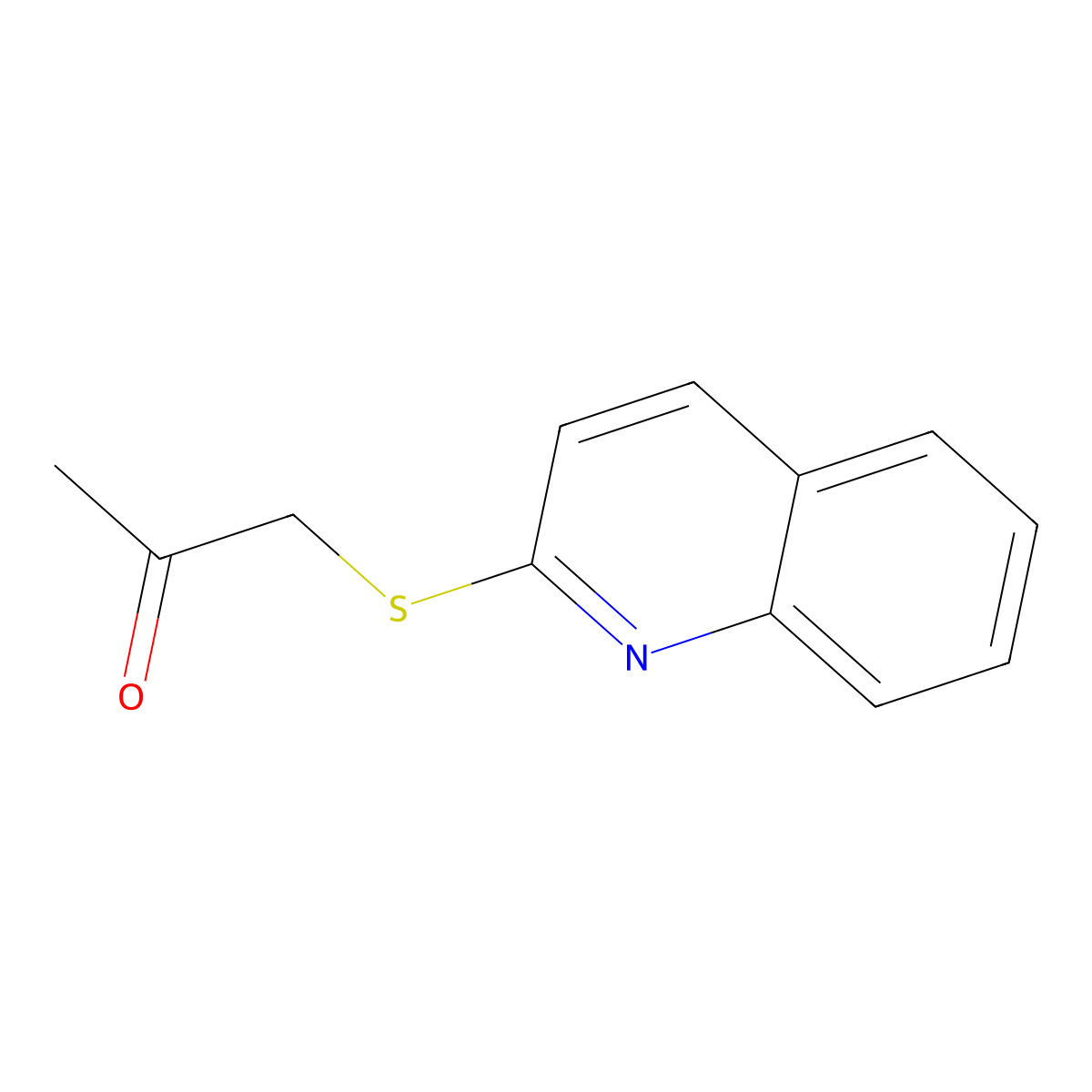1-(Quinolin-2-ylsulfanyl)acetone molecular structure, CAS 13896-81-6